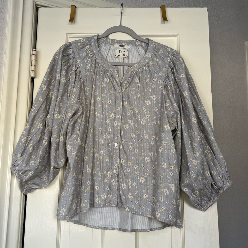 HarperSage Cotton Floral Blouse